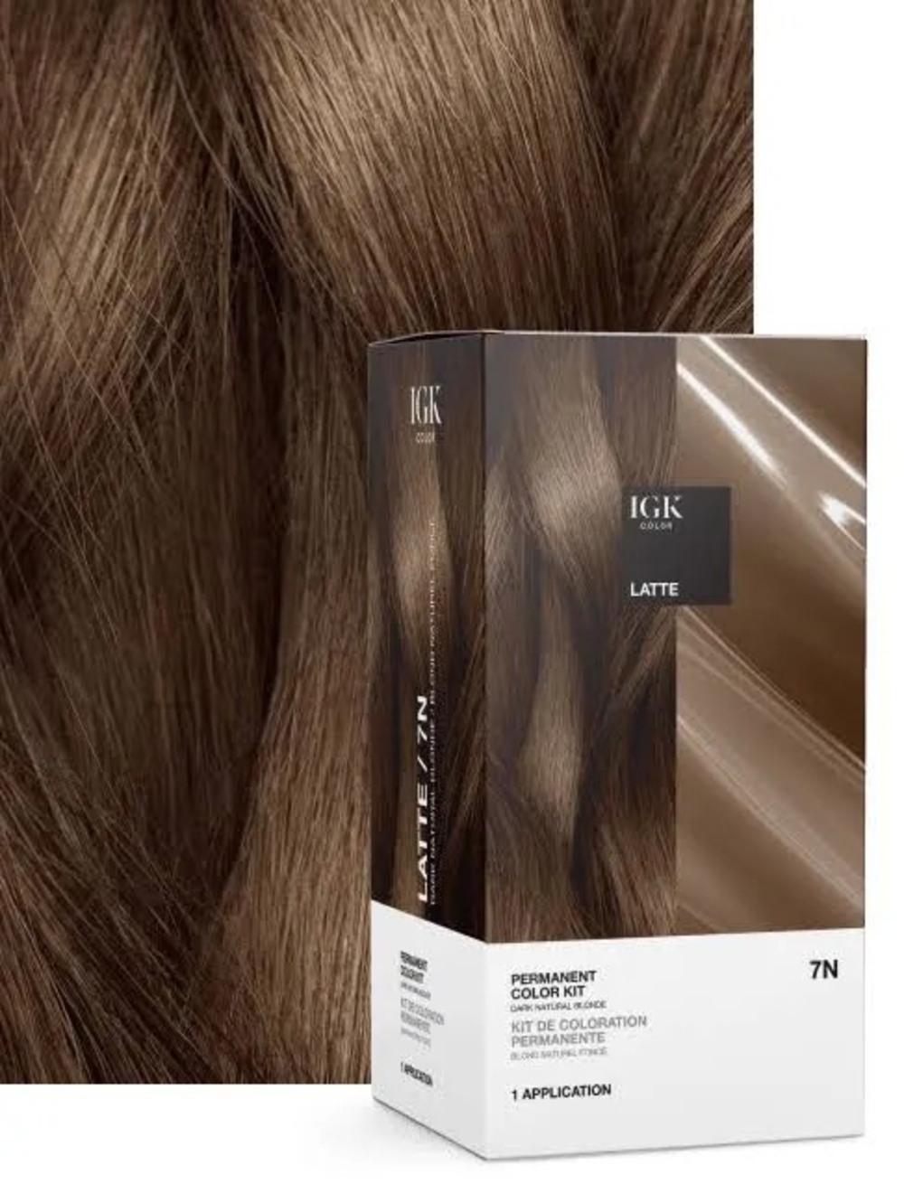 IGK Color Latte 7N Permanent Hair Color – Natural Brown
